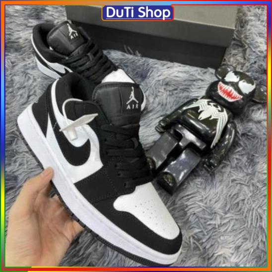 Giày thể thao Jd panda JD 1 thấp cổ đen trắng, Giày air Jodan 1 high panda cổ thấp nam nữ dễ phốí đồ!dutis
