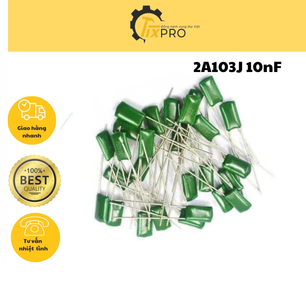 Tụ mica 2A103J 10nF 100V (10c)