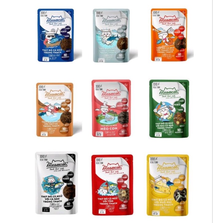 [Mã 55FMCGSALE1 giảm 10% tối đa 40K đơn 250K] Pate meowcat 70g cho mèo 9 vị ( bỏ sỉ)