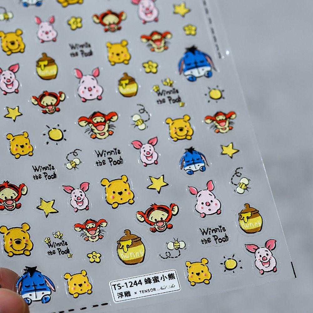 Miếng Dán Móng Tay Tự Dính Họa Tiết Hoạt Hình Cậu Bé Bút Chì Shin-chan 3D DIY