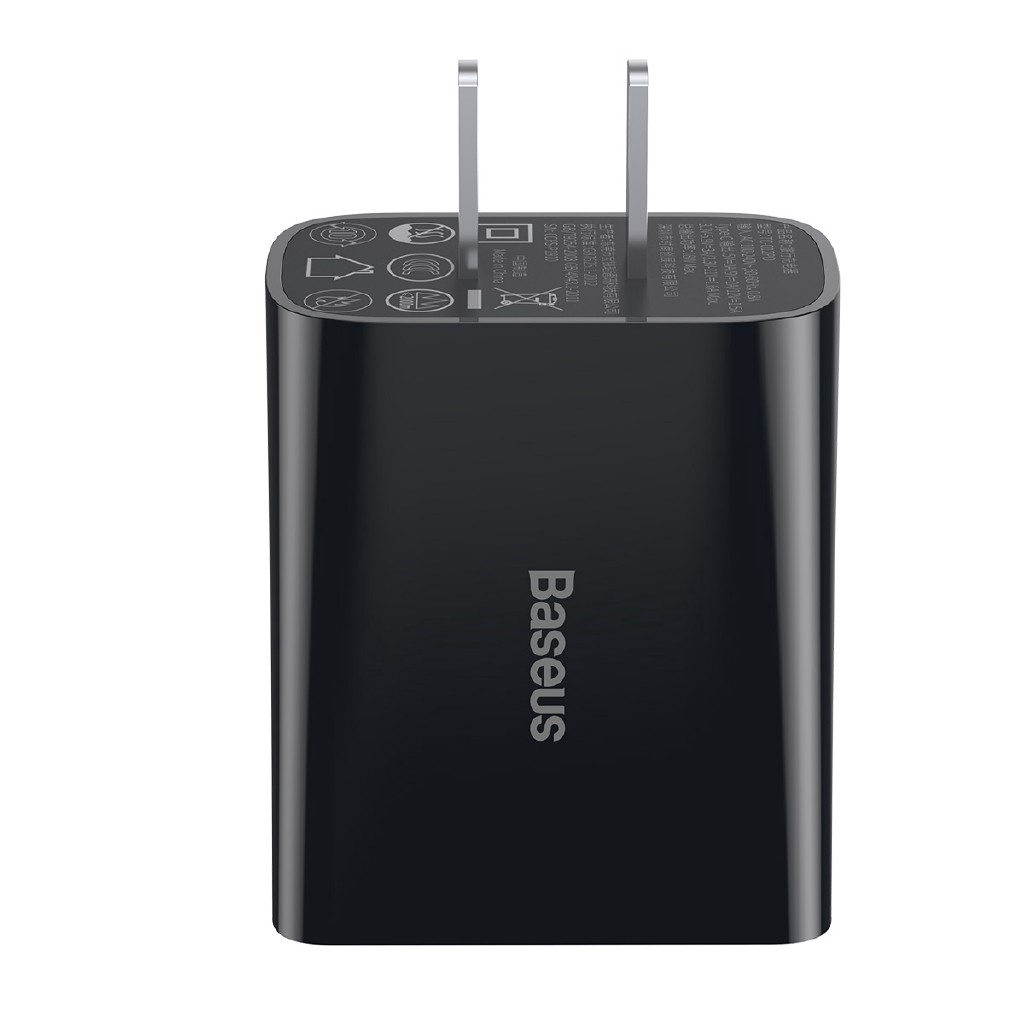 Cốc sạc 2 cổng chân dẹt Baseus TC-012 speed mini dual U - công suất 10.5W  - Hãng phân phối