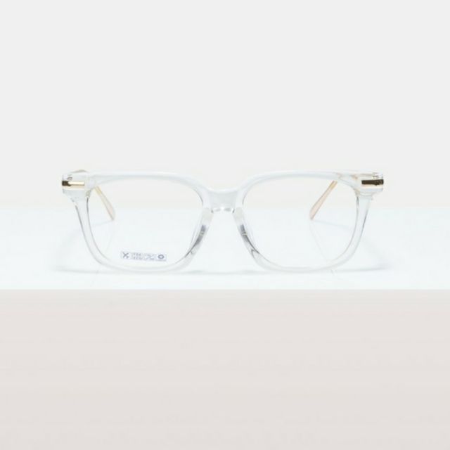 Gọng kính trong suốt unisex nhựa cứng càng kim loại , kiểu dáng mắt vuông , 2 màu càng cơ bản - 0004