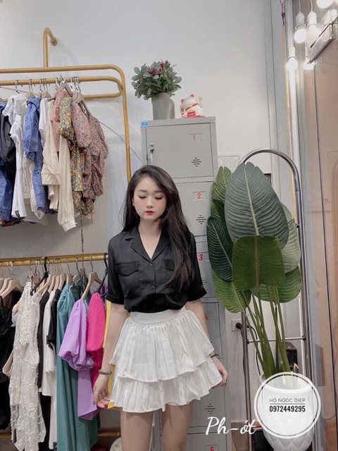 Chân váy xếp ly tầng hàng Quảng Châu | BigBuy360 - bigbuy360.vn