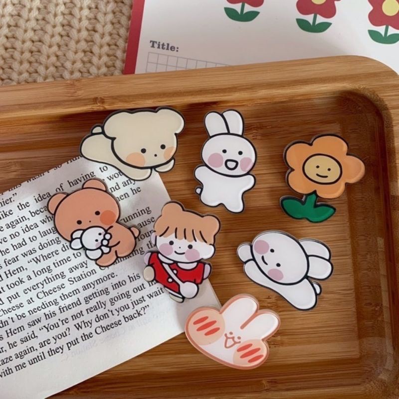 ❣️Có Ảnh+Video Thật❣️ ĐƯỢC CHỌN MẪU- Ghim Cài Áo, Pin Cài Áo Balo GẤU THỎ- Sticker Cài Balo❣️