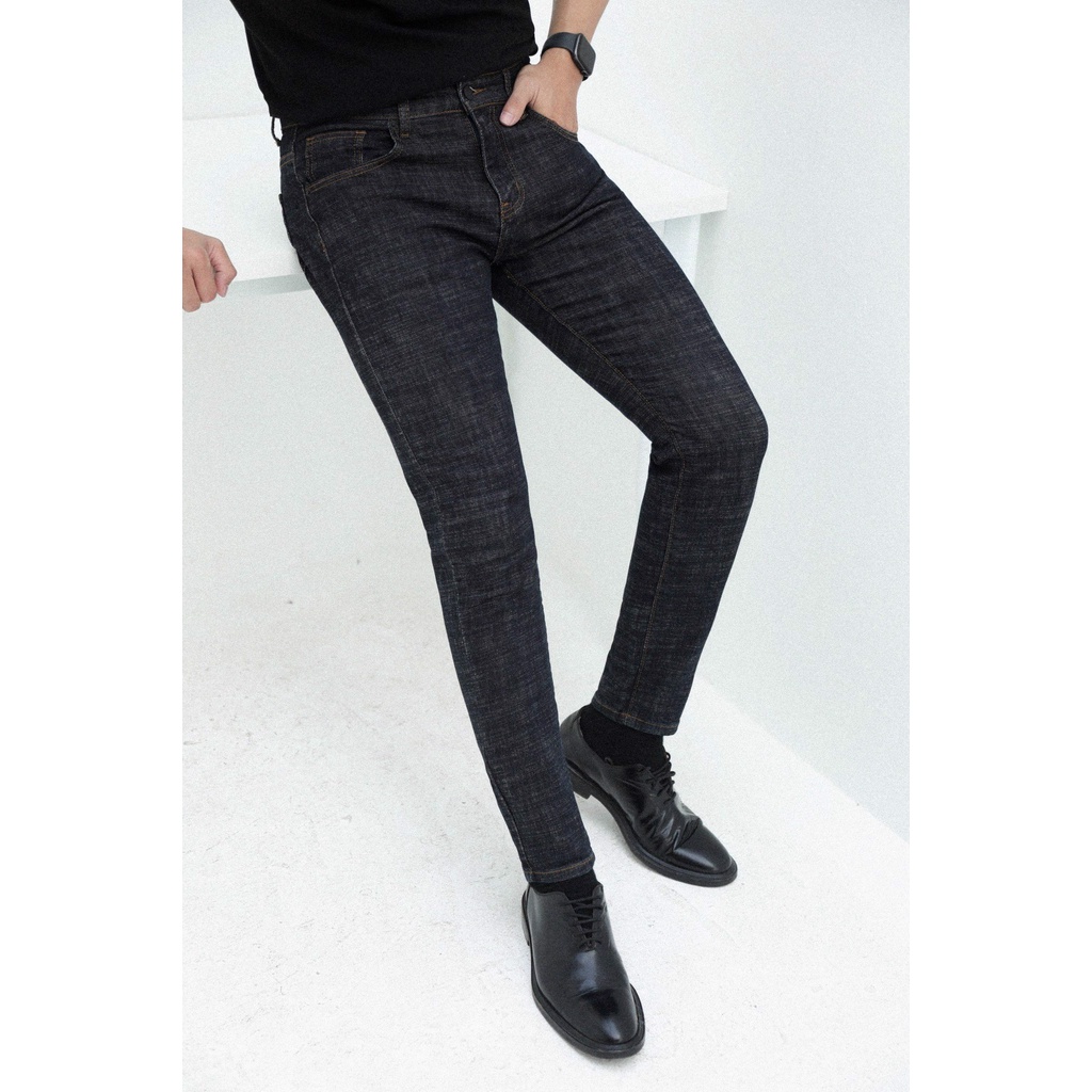 A/G Quần Jean Nam Cao Cấp Dark Blue Phom Skinny Phong Cách Sang Trọng Lịch Lãm