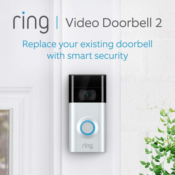 Chuông cửa thông minh Ring Video Doorbell 2 (Ver.2020) - Camera 1080p HD, pin sạc, điều khiển với Amazon Alexa