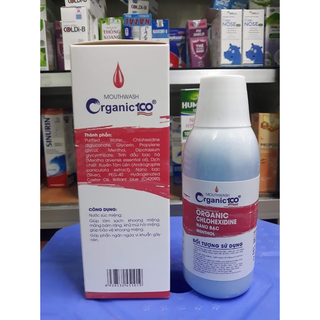 Súc miệng Organic 250ml kháng khuẩn - virus - nấm