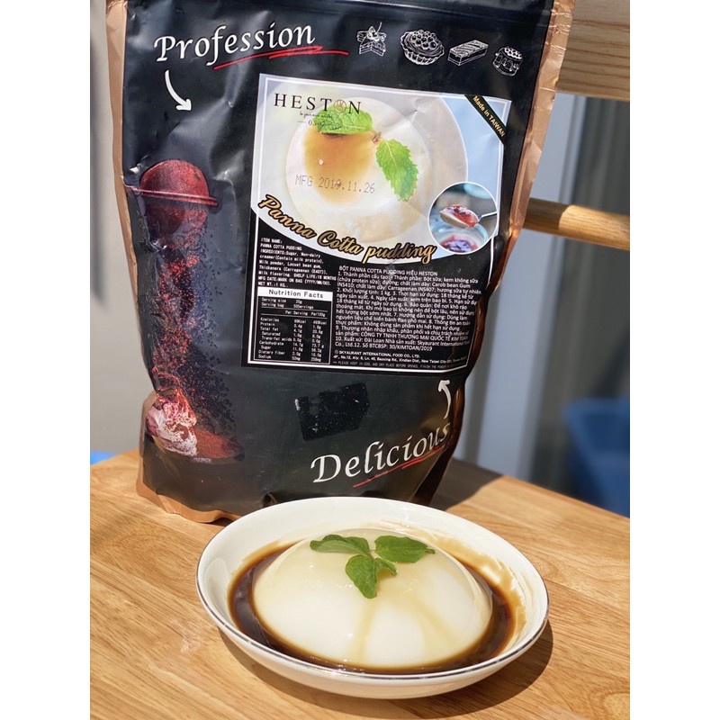 Pudding HesTon Trứng 1Kg/Bột Pudding trứng Đài Loan Pho Mai [ Hàng Chuẩn]