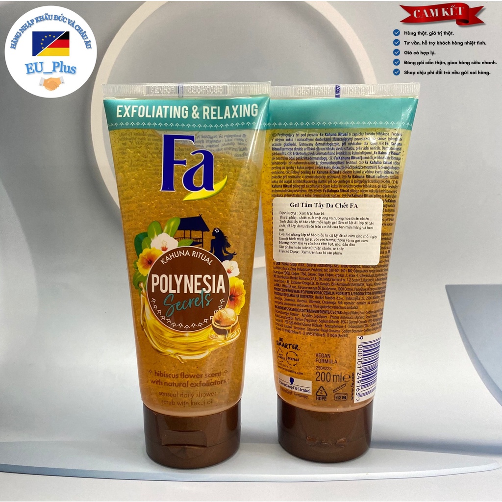 Sữa Tắm FA Tẩy Da Chết Polynesia 200 ML  Đức