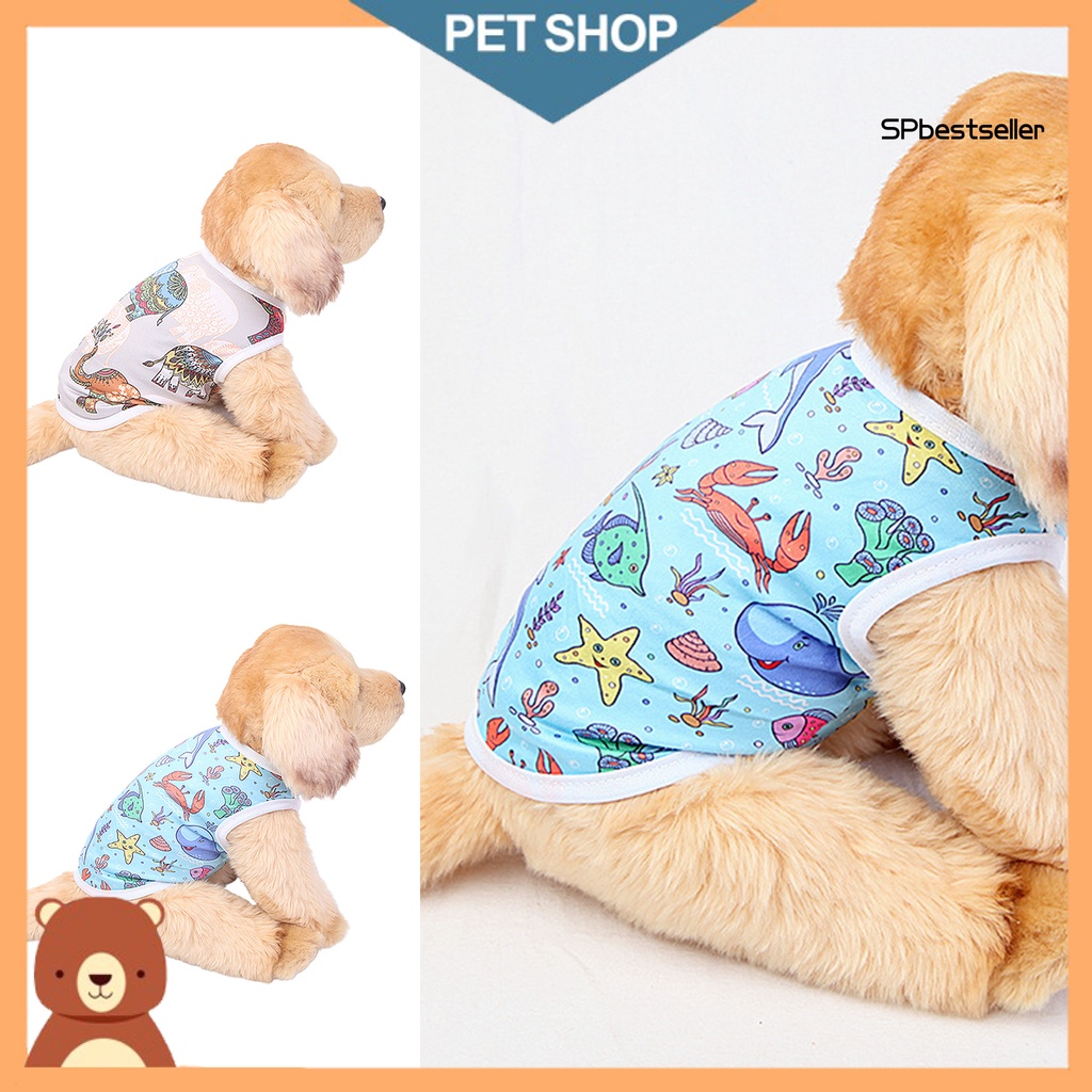 Áo Dệt Kim Thoáng Khí In Họa Tiết Hoạt Hình Cho Thú Cưng