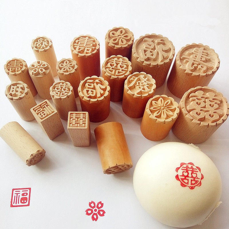 Khuôn Đóng Dấu Bằng Gỗ 3.5cm DIY Để Làm Bánh Trung Thu Bánh Mì Tráng Miệng Kiểu Liên Xô