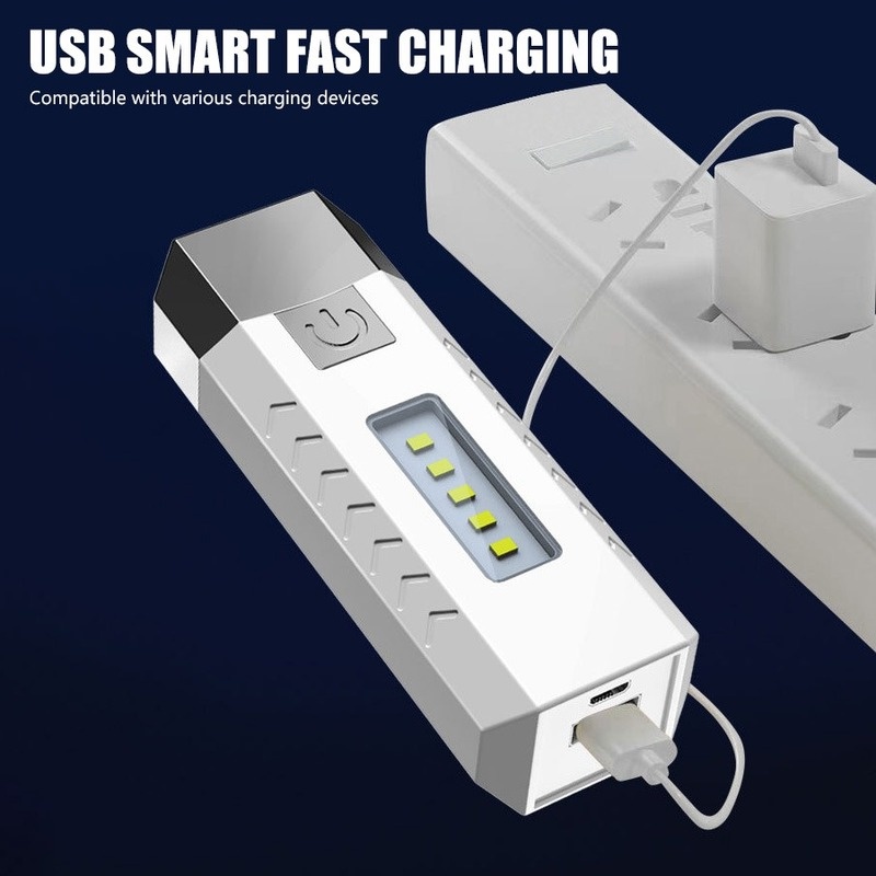 1 Đèn Pin Cầm Tay Độ Sáng Cao 2OSL Đa Năng Chống Thấm Nước Có Thể Sạc Lại Bằng Cổng USB