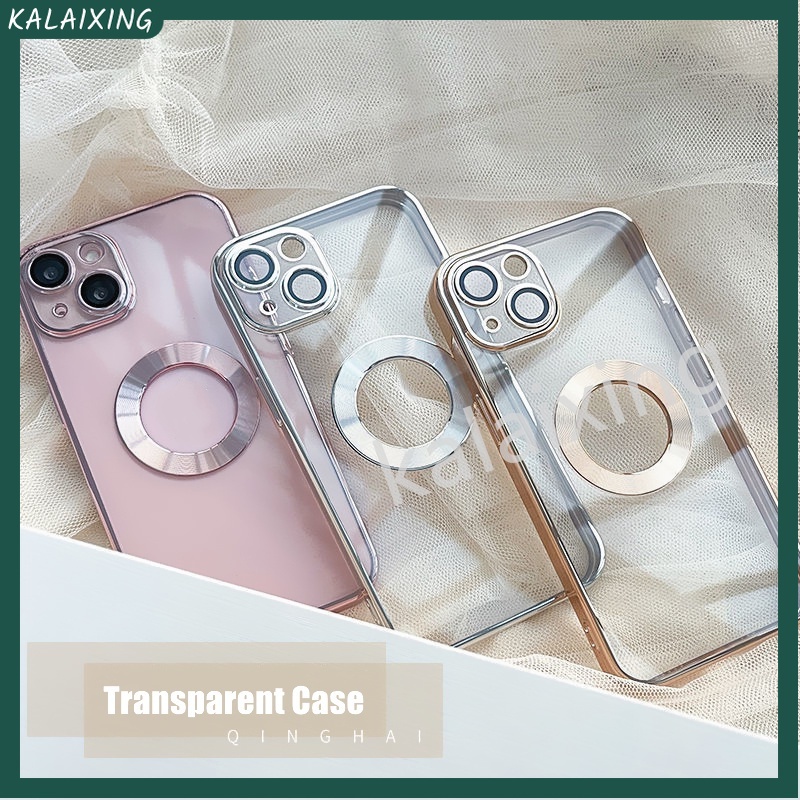 Ốp Điện Thoại Trong Suốt Mạ Điện Kèm Phim Bảo Vệ Camera Cho iPhone 13 12 11 Pro MAX 13mini 12mini XS MAX XR X 6 7 8 Plus