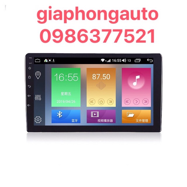 Màn hình android 9.1 theo xe hyundai i10 ram 2+32 wifi+sim 4G