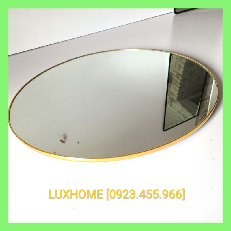 Gương Khung Viền Mạ Crome Vàng Cao Cấp Chống Vỡ Chống Ố Bền Đẹp LUX HOME