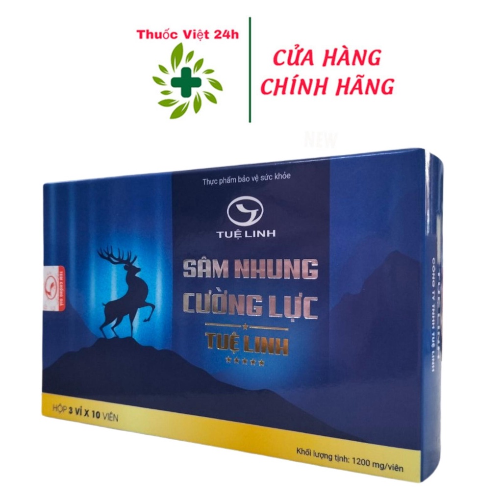 Sâm nhung cường lực Tuệ Linh hỗ trợ bổ thận tráng dương, cải thiện sinh lý nam giới (Mẫu mới 30 viên) - ThuocViet24h
