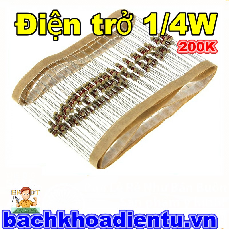 Điện trở 200K 1/4W túi 100c