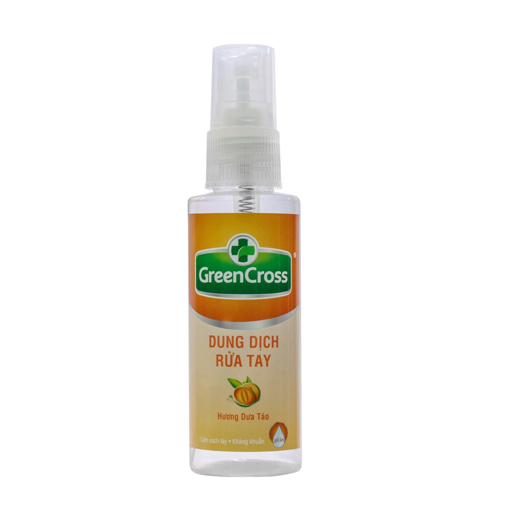 Xịt Rửa Tay Green Cross Hương Dưa Táo (70ml)