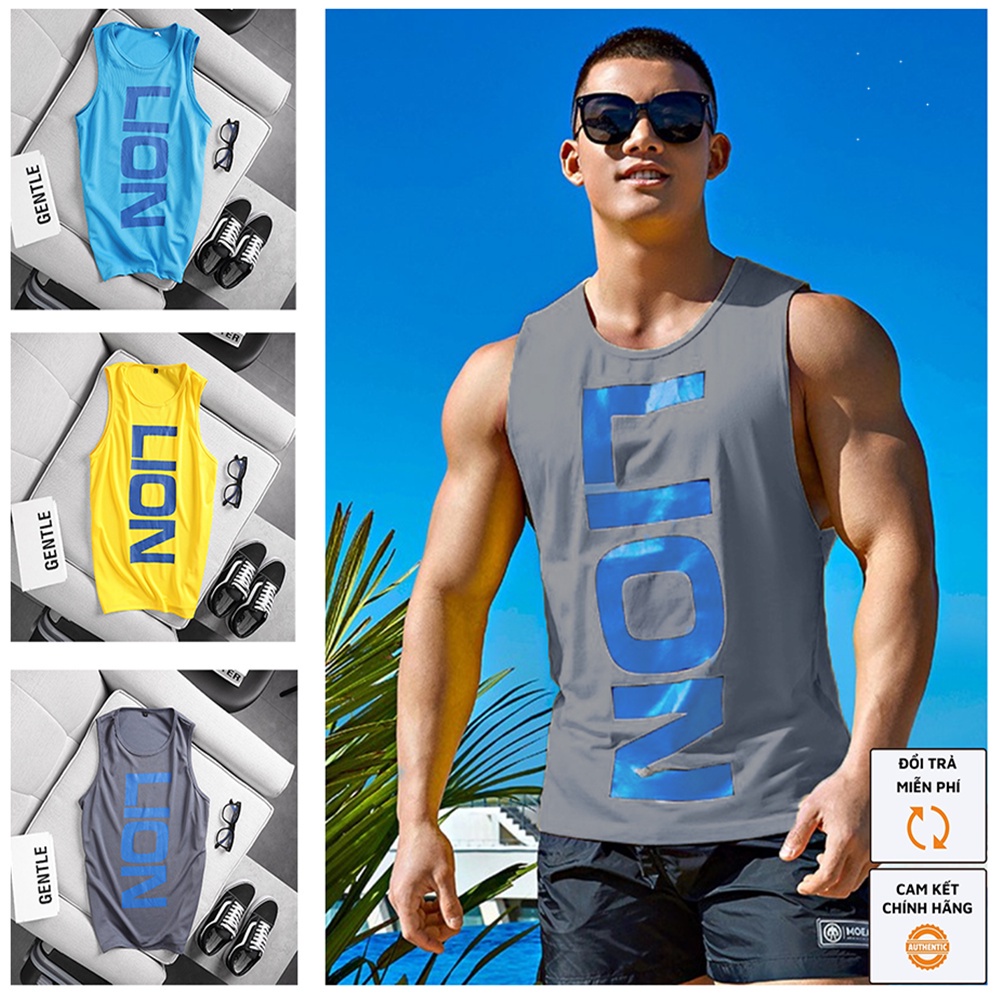 Áo ba lỗ nam chuẩn gym nữ in hình  áo tanktop nam vải cotton cao cấp thoáng mát
