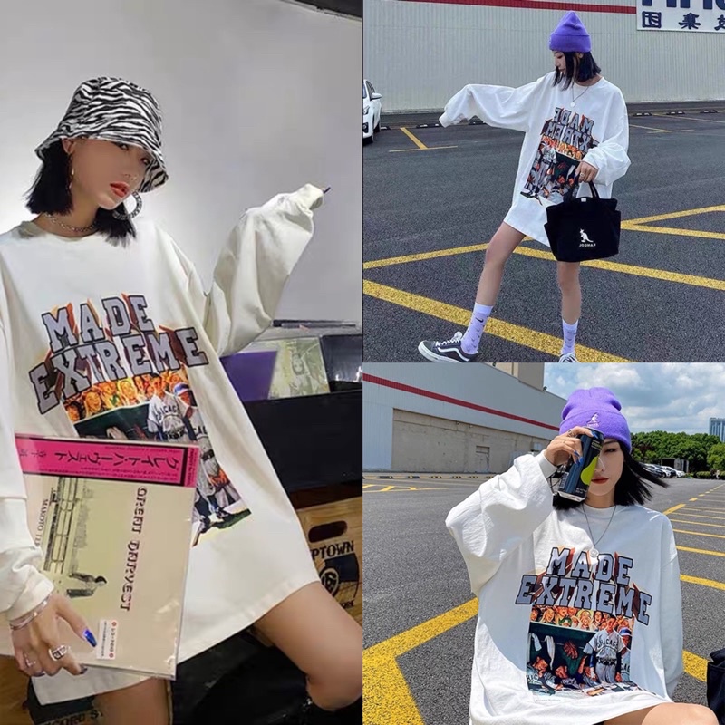 [Ảnh thật/Video]Áo hoodie Made Extrem chất nỉ da cá in hình cá tính