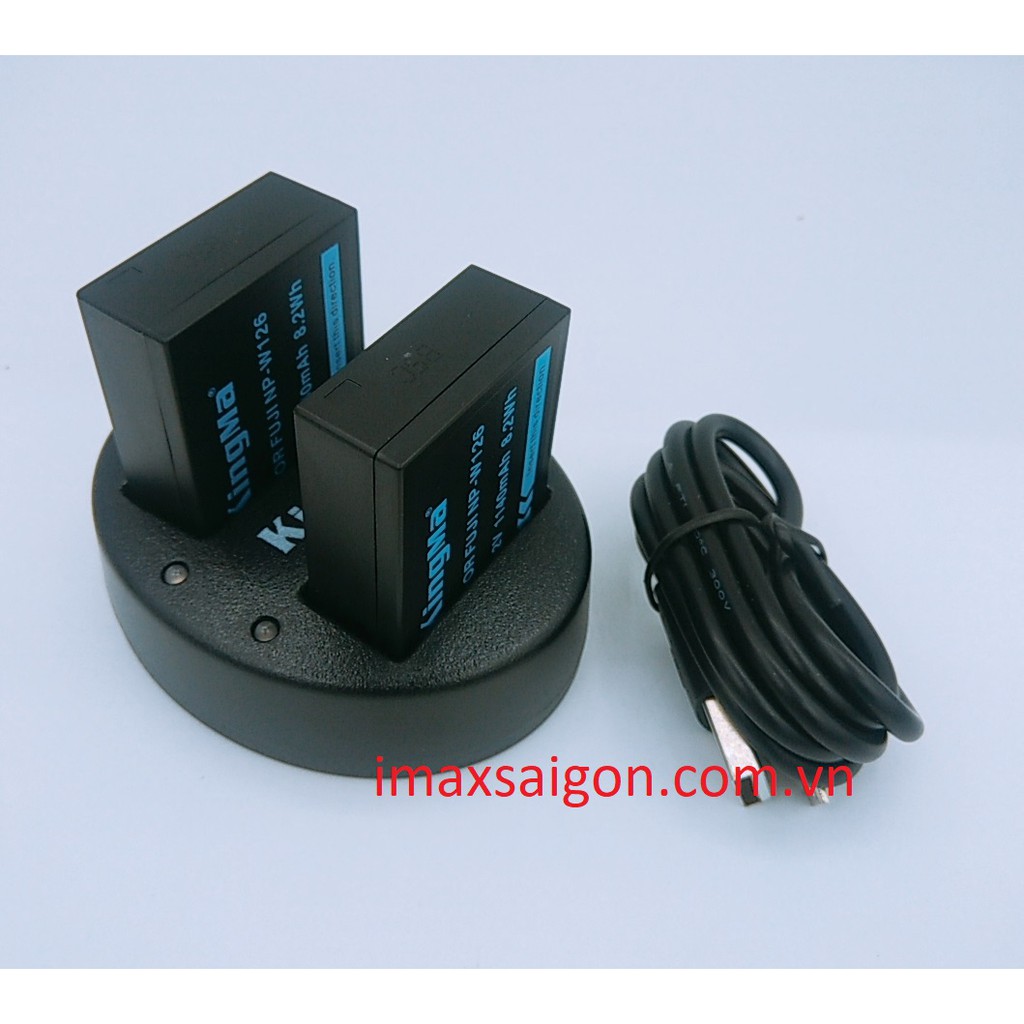 2 PIN 1 SẠC KINGMA thay thế CHO PIN FUJIFLIM NP-W126