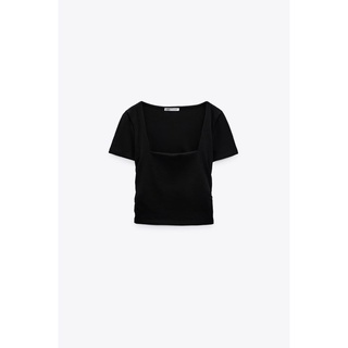 Áo zara cổ vuông authentic size S