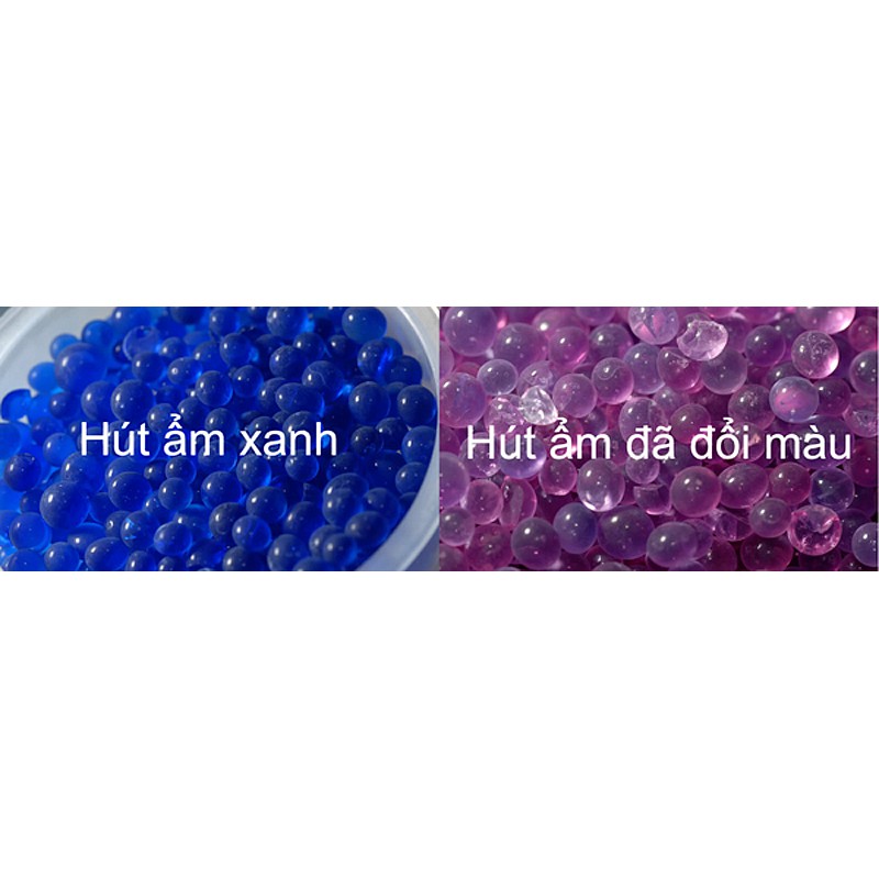 HẠT HÚT ẨM XANH (BLUE SILICAGEL)ĐỔI MÀU KHI NO NƯỚC