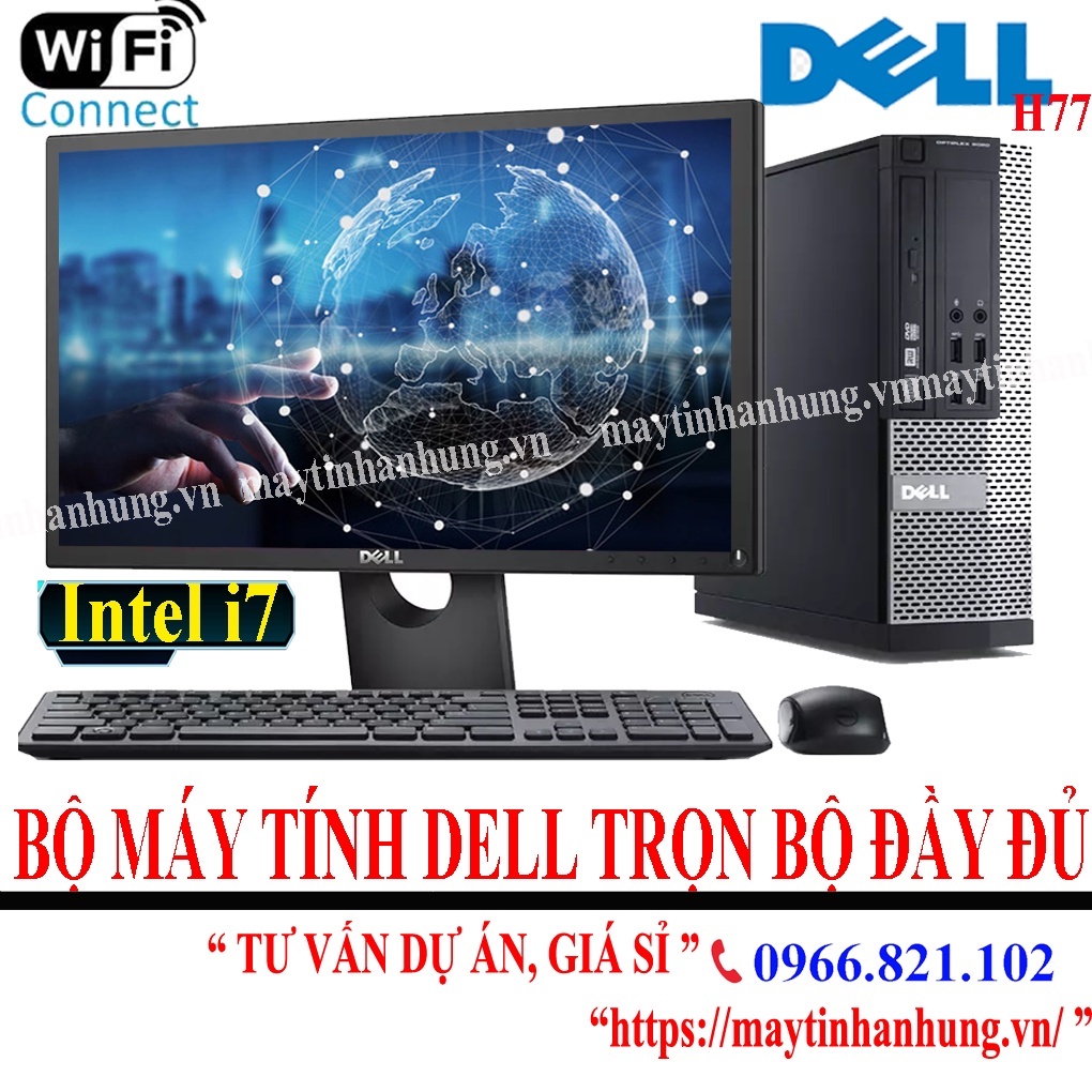Bộ máy tính để bàn đồng bộ DELL intel Core i7 kết nối Wifi ( Sản phẩm trọn bộ đầy đủ)