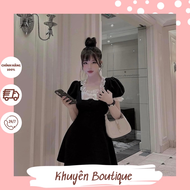 Váy Ren Phối Cổ Nơ MPB