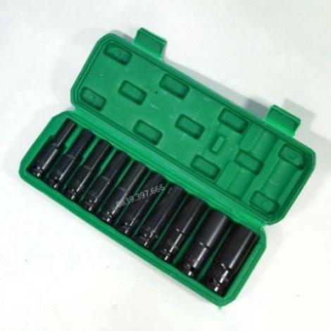 Bộ Khẩu 10 Món, Khẩu Bulong Vặn Ốc 1/2 khẩu 8-10-12-13-14-15-17-19-21-24