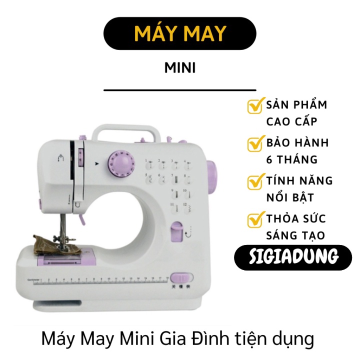 [SGD] Máy May Mini - Máy Khâu Gia Đình UFR 705 Với 12 Chế Độ May, Có Đèn Led Kèm Chân Vịt 9739