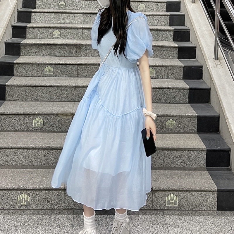 Váy tiểu thư có đai eo| PARADISE DRESS - BLUE CHIC