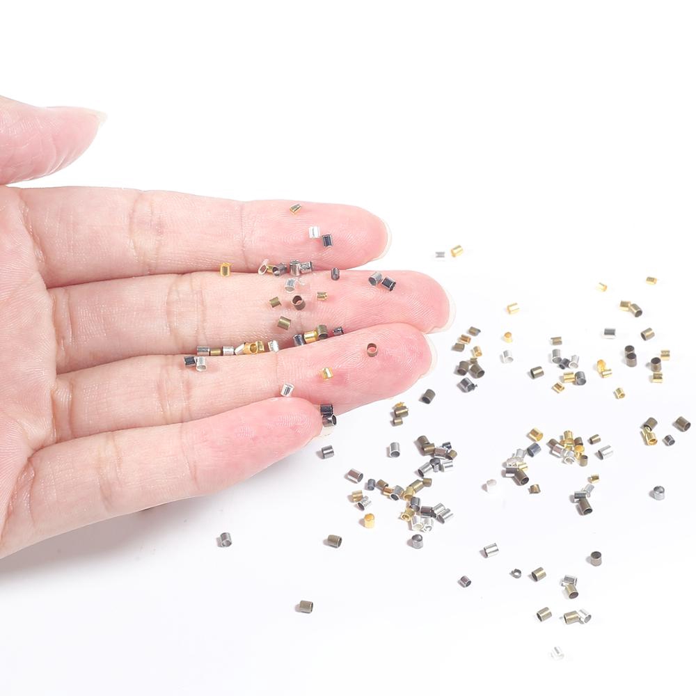 Set 500 ống đồng màu vàng bạc 1.5-2.0mm dùng làm đồ trang sức/ vòng cổ