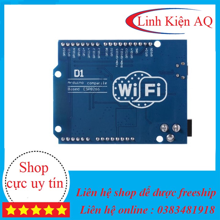 Kít Arduino WiFi ESP8266 WeMos D1