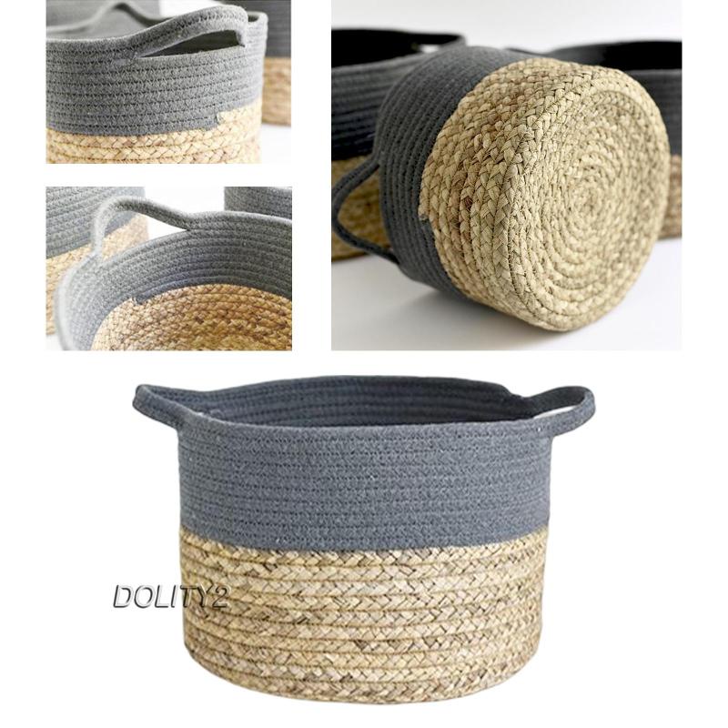 [Dolity2] Giỏ Đan Mây Cotton Lót Sàn Phòng Khách Gia Đình