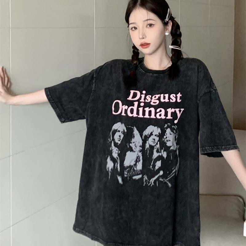 Áo Thun Nữ Tay Ngắn Dáng Rộng Phong Cách Hàn Quốc Thời Trang Mùa Hè