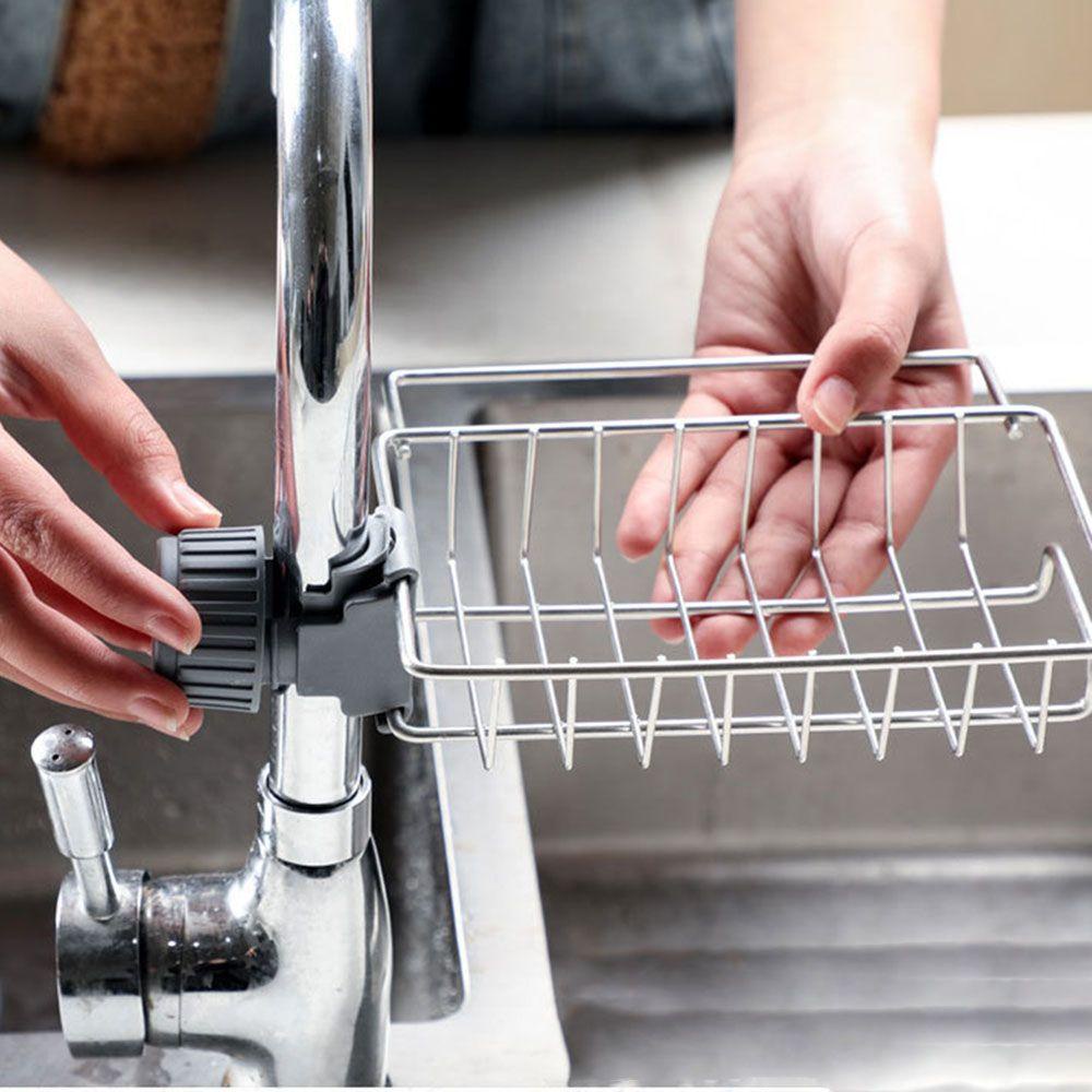 Giá Đỡ Đựng Mút Rửa Chén / Xà Phòng Bằng Thép Không Gỉ Tiện Dụng Cho Nhà Bếp