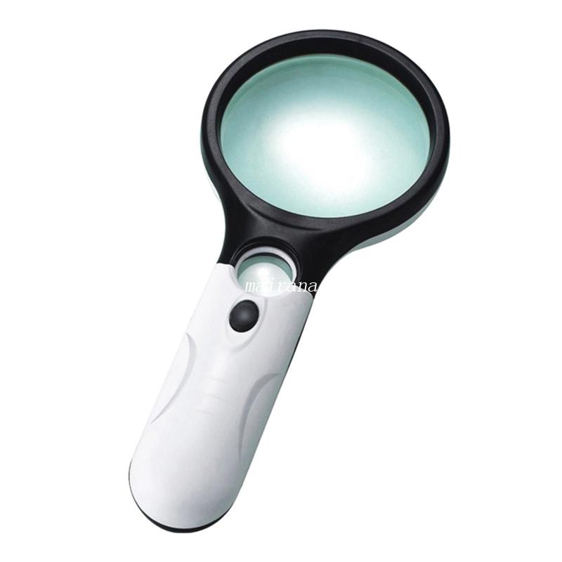 Kính Lúp Cầm Tay 3X 45X Có Đèn LED Chuyên Dụng