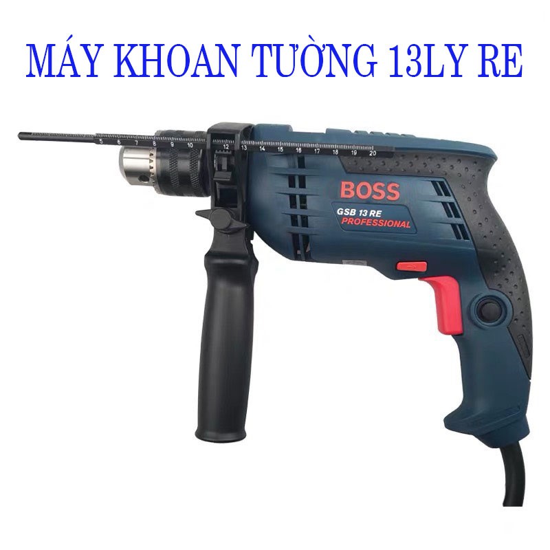 Máy khoan tường 13ly boss ruột đồng 100%. chuyên khoan sắt, tường, gỗ, bê tông,....