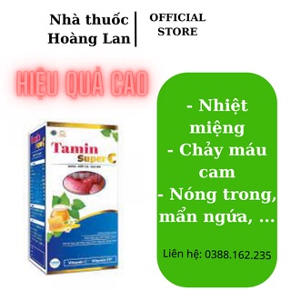 Tamin super c- nhiệt miệng, chảy máu chân răng, chảy máu cam mũi, tăng đề kháng, bền thành mạch, ngứa rôm sẩy