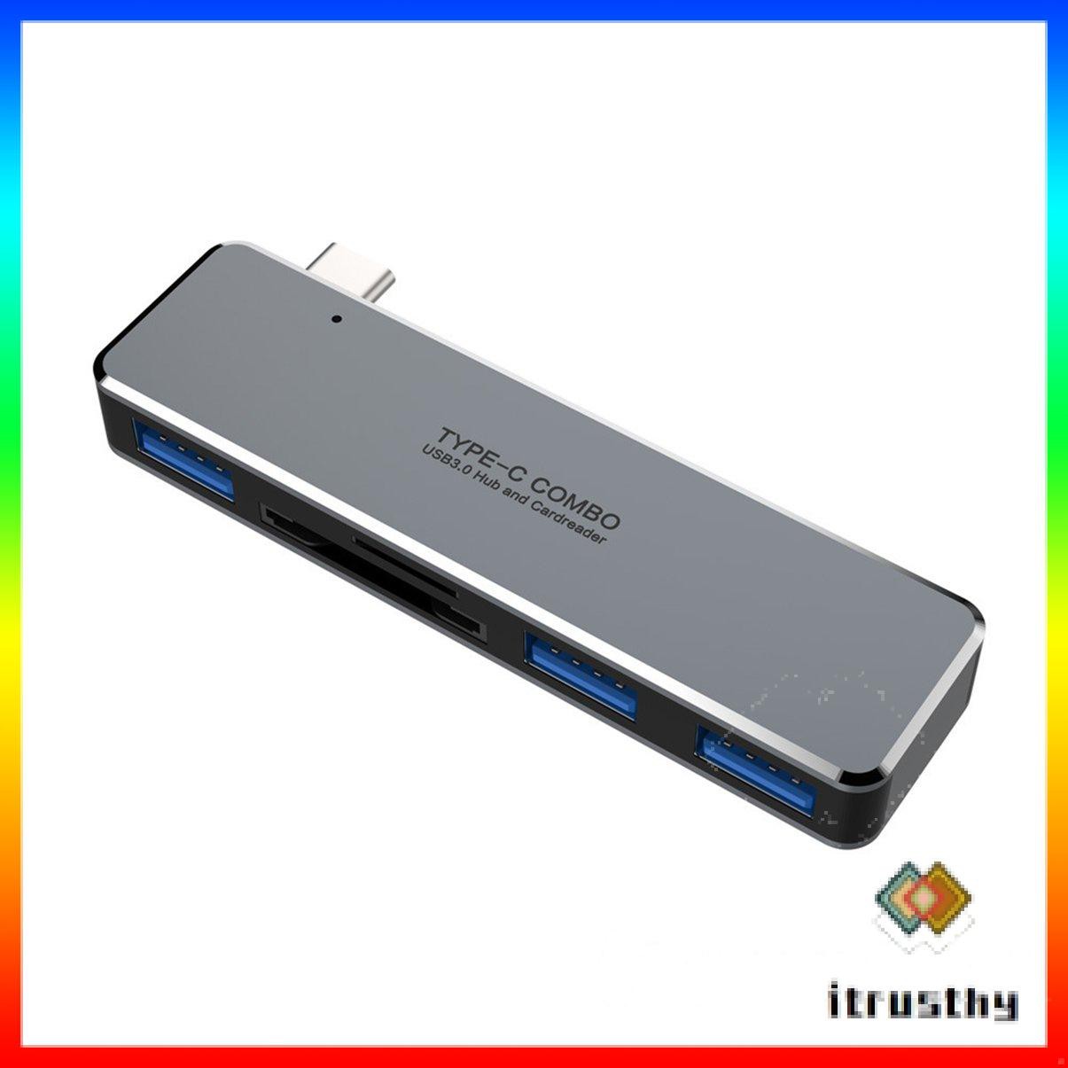 Bộ Chuyển Đổi Thẻ Nhớ 5 Trong 1 Type-C Sang Usb3.0X3 +