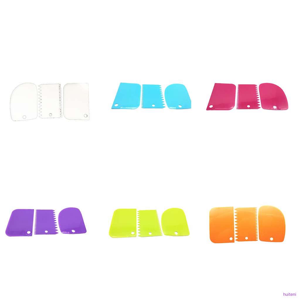 Set 3 Dụng Cụ Làm Bánh Kem Đa Năng Bằng Nhựa Có Thể Tái Sử Dụng