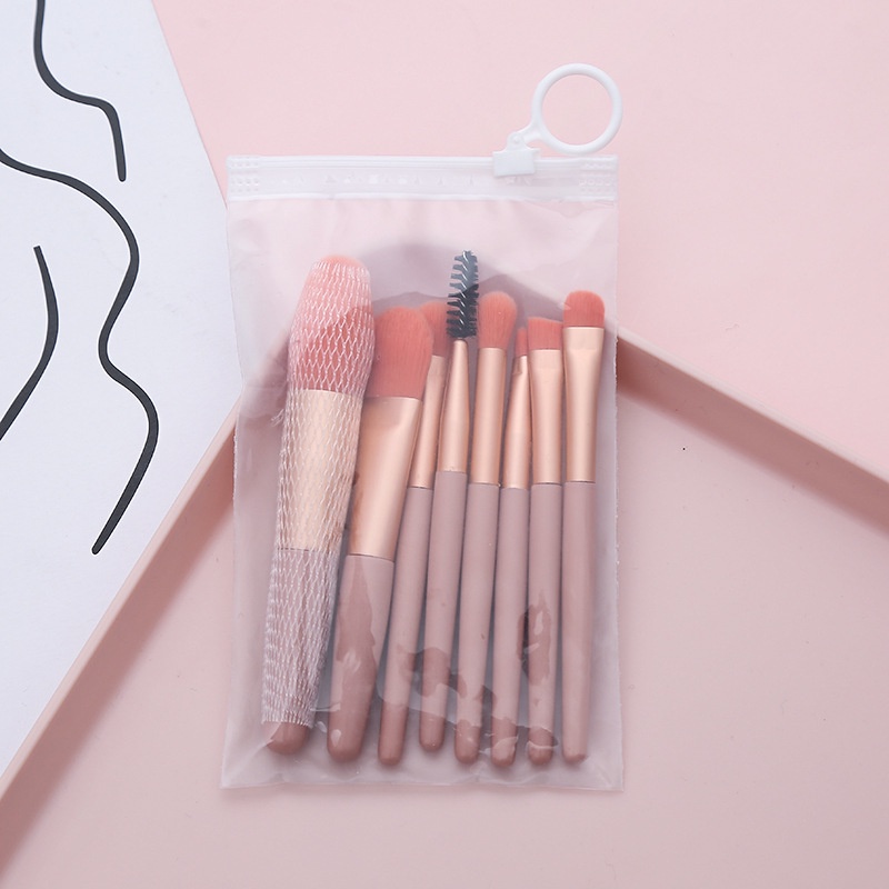 [Hàng mới về] Túi 8 cọ trang điểm du lịch lông mềm thiết kế nhỏ gọn tiện lợi