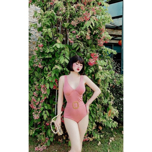 Đồ bơi đi biển, Bikini 1 mảnh liền thân phối belt tôn dáng sexy cao cấp nhiều màu