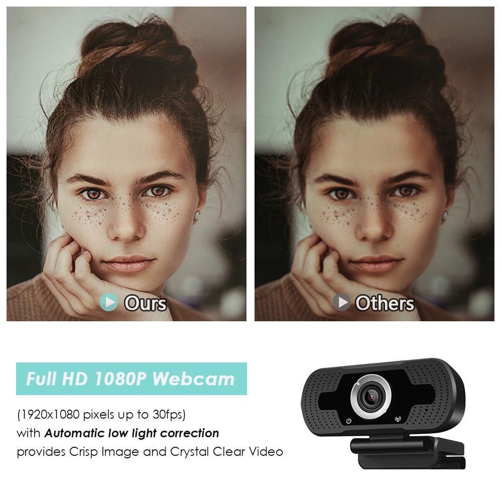 LOOSAFE 1080P USB HD Camera có Mic cho Máy tính để bàn Máy tính xách tay Webcam | BigBuy360 - bigbuy360.vn
