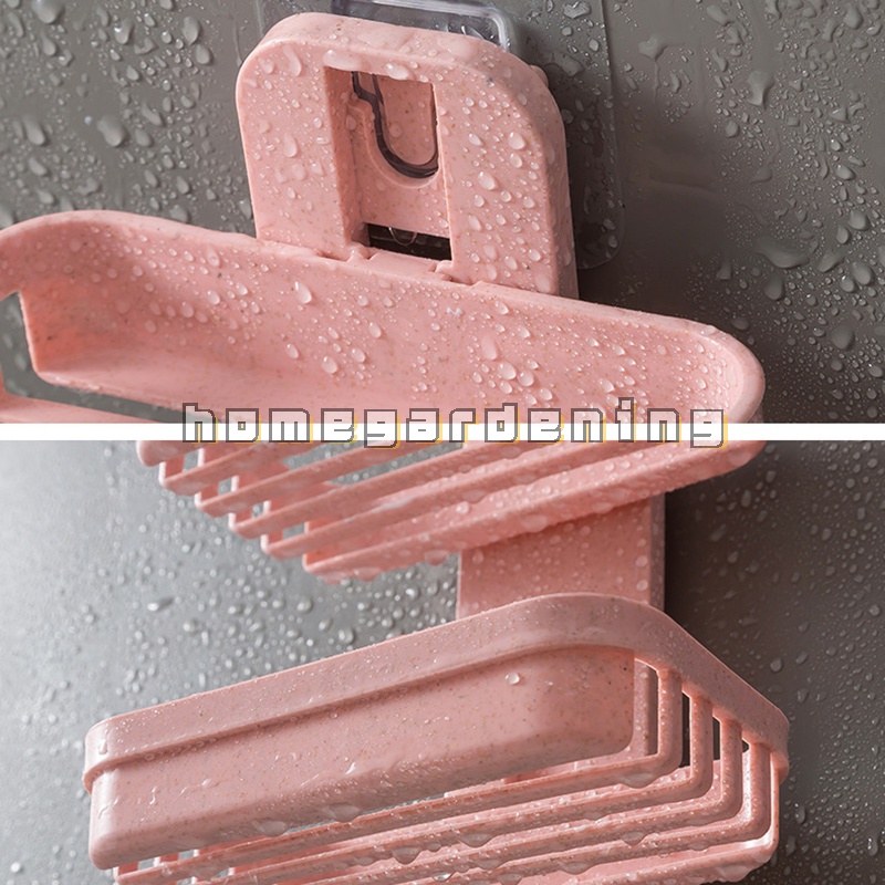 Giá đỡ xà phòng hai tầng gắn tường không cần đục lỗ