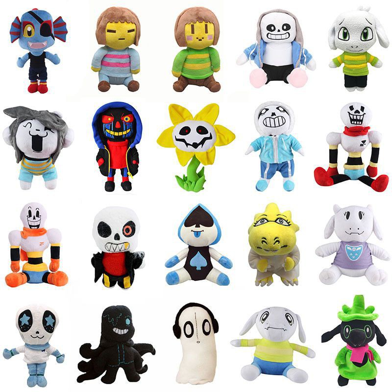 Búp bê nhồi bông đồ chơi Undertale Sans Sunflower Chara Asriel Lancer dễ thương làm quà tặng cho bé