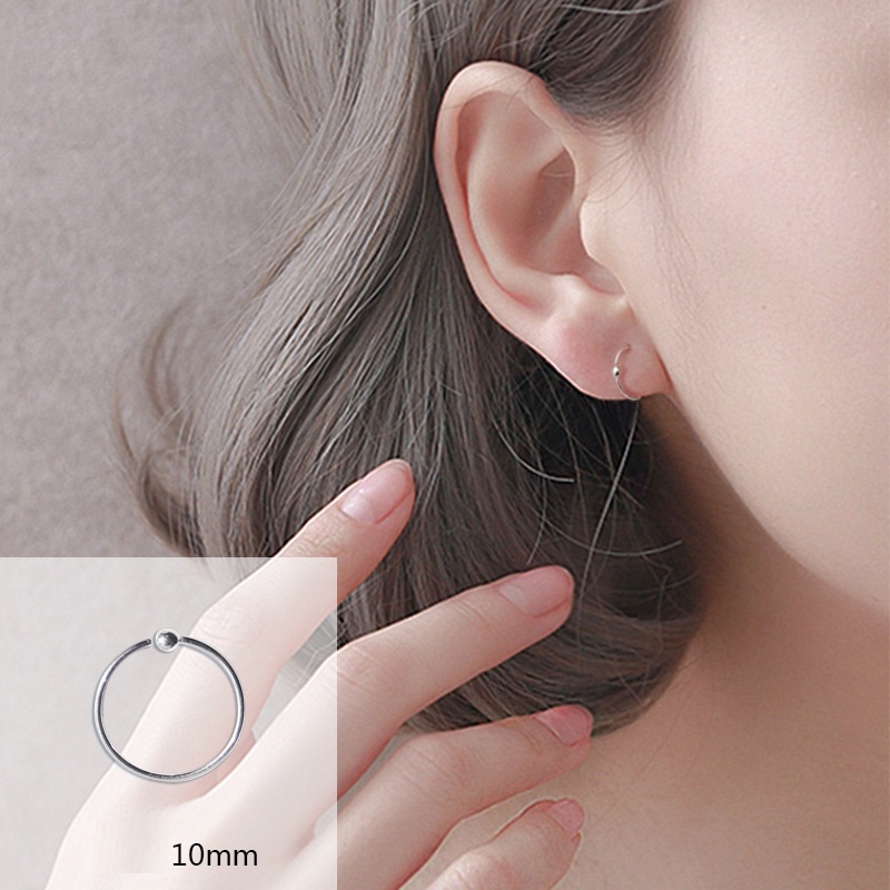 Đôi hoa tai hợp kim dáng tròn kiểu dáng độc đáo thời trang cho nữ
