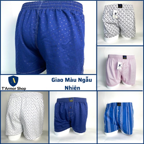 Quần Short Nam T'ARMOR Giá Rẻ , Quần Đùi Nam Được May Với Chất Liệu Vải KATE Tạo Sự Thoải Mái Khi Mặc Ngủ , Mặc Nhà.