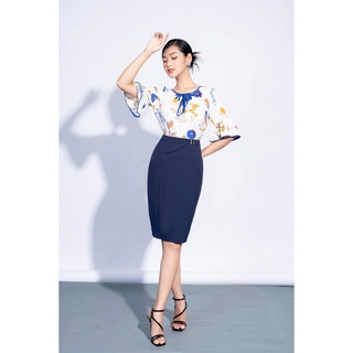 Áo sơ mi cổ tròn, tay loe mmoutfit m-ao080521190